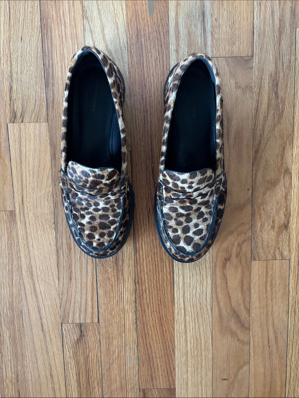 Reformation Agathea Chunky Loafer - Leopard